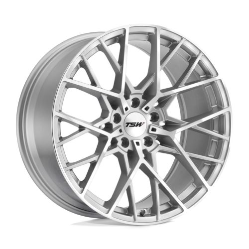 Alloy Wheel 18x8.5 ET42 5x108 Sebring Silver W/ Mirror CUT Face TSW