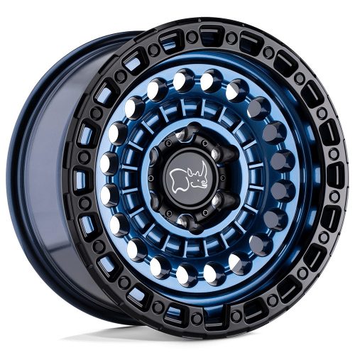 Alloy Wheel 20x9.5 ET12 8x165.1 Cobalt Blue W/ Black Ring Sentinel Black Rhino