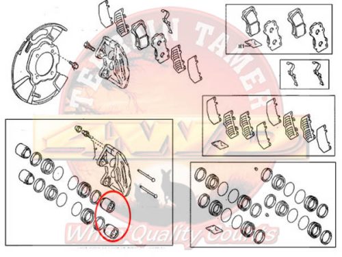 Terrain Tamer Féknyereg dugattyú első (Piston Caliper Front) Toyota Hilux GGN KUN 25 KUN TGN 26 36 2004->