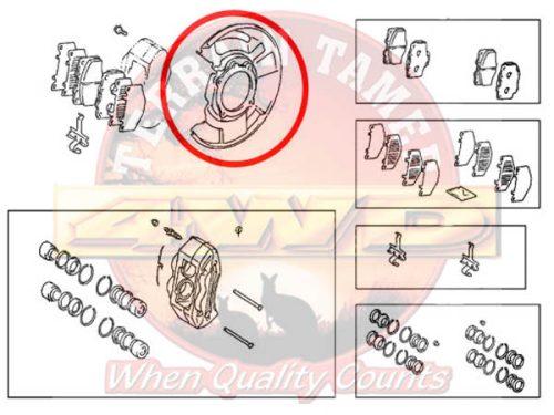 Terrain Tamer Porvédő lemez tárcsafékhez első bal oldali (Backing Plate Front L/H) Toyota Landcruiser FZJ HZJ 105 76 FZJ HDJ HZJ 78 79 80 HZJ 71 VDJ 76 78 79 1992->