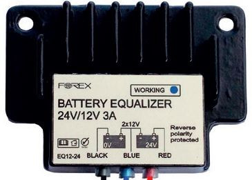 Battery equalizer 24V/12V 3A (in aluminium rib)