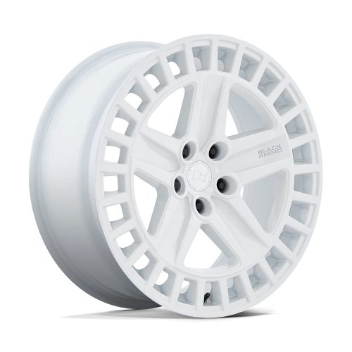 Alloy Wheel 20x8.5 ET25 5x120 Gloss White Alston Black Rhino