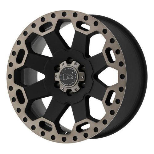 Alloy Wheel 18x8 ET30 5x127 Matte Black/Machined Dark Tint Lip Warlord Black Rhino