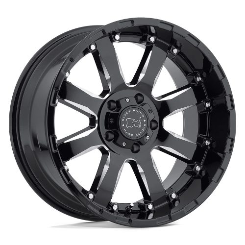 Alloy Wheel 18x9 ET12 6x139,7 Gloss Black W/ Milled Spokes Sierra Black Rhino