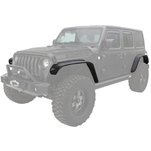 Bushwacker Flat Style fender flares - Jeep Wrangler JL 18->