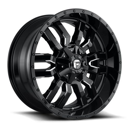 Alloy Wheel 20x10 ET-19 6x135/6x139,7 D595 Sledge Gloss Black Milled Fuel