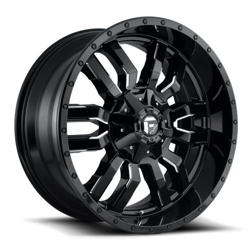 Alloy Wheel 20x9 ET20 5x139.7/5x150 D595 Sledge Gloss Black Milled Fuel