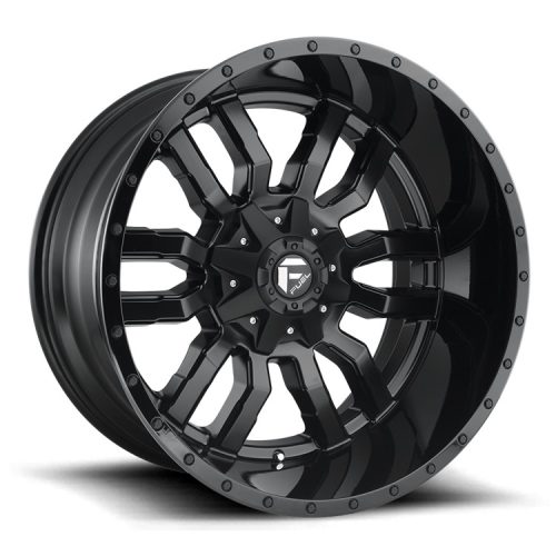 Alloy Wheel 18x9 ET19 6x135/6x139,7 D596 Sledge Matte Black Gloss Black LIP Fuel