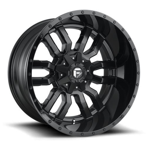 Alloy Wheel 20x9 ET20 6x135/6x139,7 D596 Sledge Matte Black Gloss Black LIP Fuel