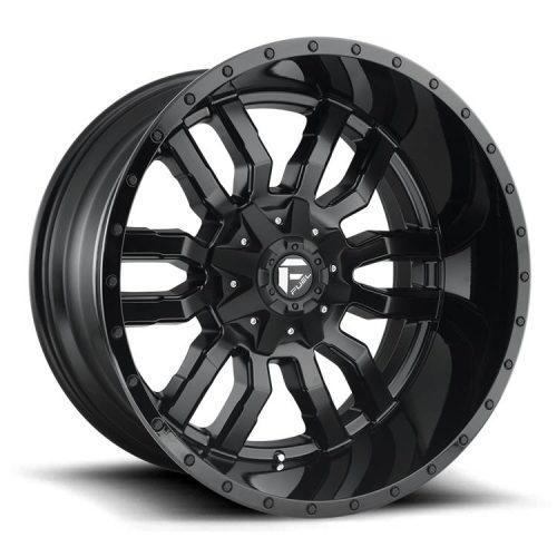 Alloy Wheel 22x10 ET-18 6x135/6x139,7 D596 Sledge Matte Black Gloss Black LIP Fuel