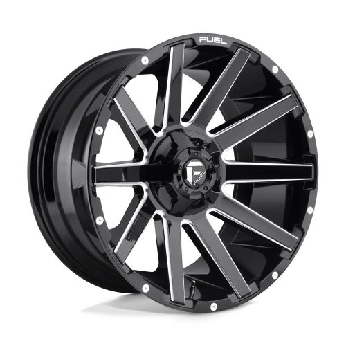 Alloy Wheel 18x9 ET-12 5x114.3/5x127 D615 Contra Gloss Black Milled Fuel