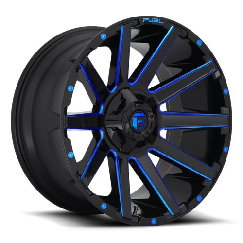 Alloy Wheel 22x10 ET-19 6x135/6x139,7 D644 Contra Gloss Black/Blue Tinted Clear Fuel