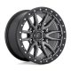 Alloy Wheel 17x9 ET1 5x127 D680 Rebel Matte GUN Metal Black Bead Ring Fuel