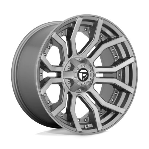 Alloy Wheel 20x10 ET-18 5x127/5x139.7 D713 Rage Platinum Brushed GUN Metal Tinted Clear Fuel