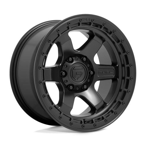 Alloy Wheel 17x9 ET-12 6x139,7 D750 Block Matte Black W/ Black Ring Fuel