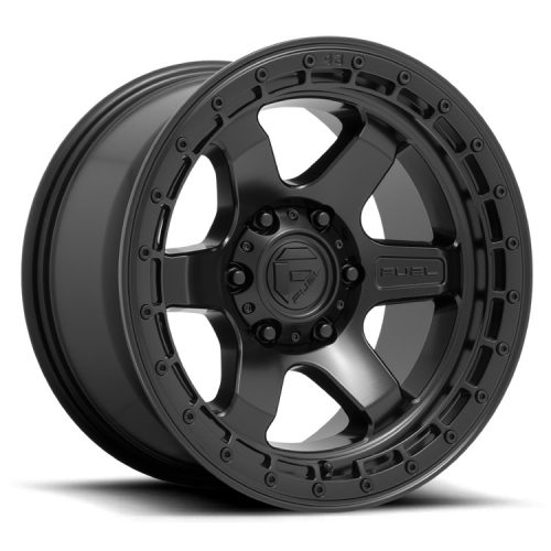 Alloy Wheel 17x9 ET1 6x139,7 D750 Block Matte Black/Black Ring Fuel