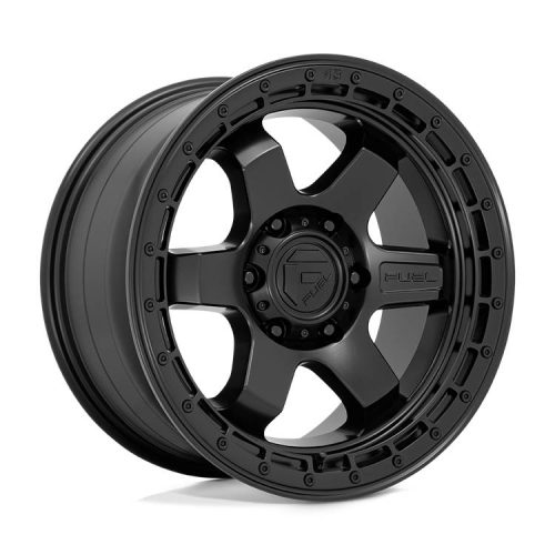 Alloy Wheel 18x9 ET-12 5x127 D750 Block Matte Black W/ Black Ring Fuel