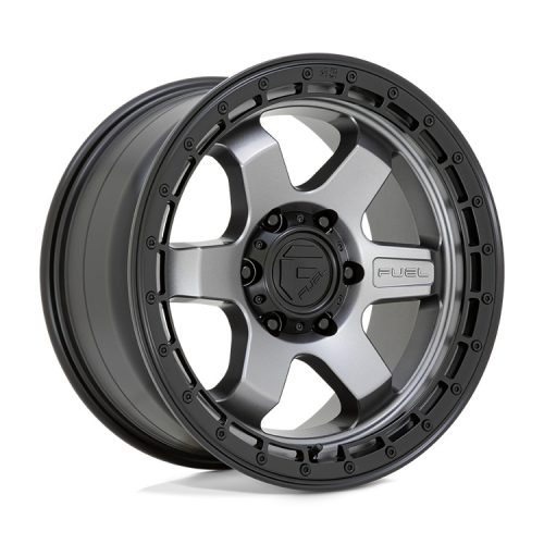 Alloy Wheel 18x9 ET-12 6x139,7 D752 Block Matte Gunmetal W/ Black Ring Fuel