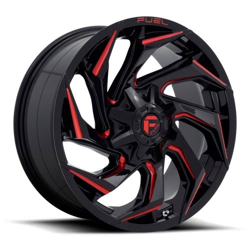 Alloy Wheel 20x10 ET-18 6x135/6x139,7 D755 Reaction Gloss Black Milled W/ RED Tint Fuel