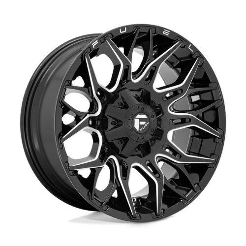 Alloy Wheel 20x10 ET-18 8x165.1 D769 Twitch Glossy Black Milled Fuel