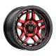 Alloy Wheel 17x8.5 ET18 5x127 KM540 Recon Gloss Black Machined W/ RED Tint KMC