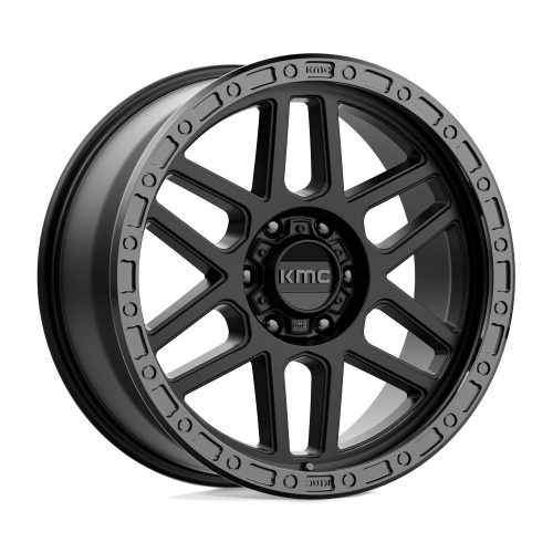 Alloy Wheel 20x9 ET18 6x114.3 KM544 Mesa Satin Black W/ Gloss Black LIP KMC