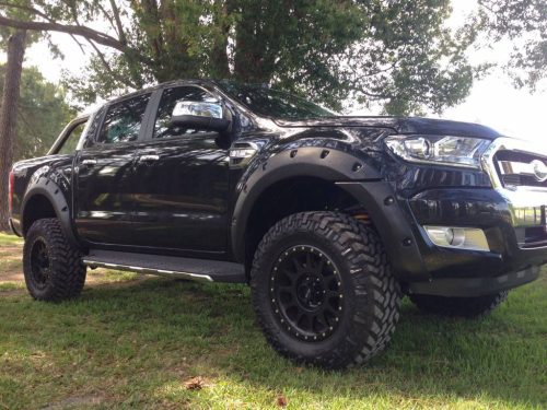 Kut Snake plastic fender flares 4cm Ford Ranger PX2 PX3 2016-> 40mm EXTRA SLIM