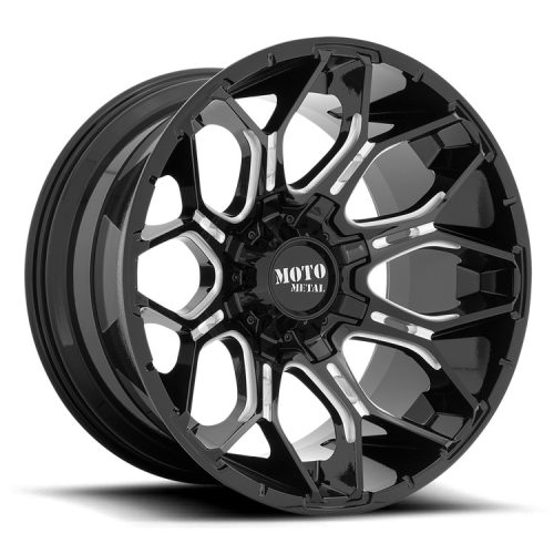 Alloy Wheel 20x10 ET-18 6x135/6x139,7 MO808 Sniper Gloss Black Milled Moto Metal