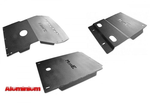 More4x4 aluminium skid plate kit for Toyota Land Cruiser J95 1996-2002 with factory bumper (3pcs/kit)