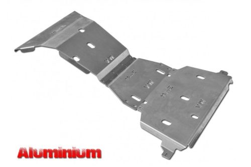 More4x4 aluminium skid plate kit for Volkswagen Amarok (2009 -) with factory bumper (3 pcs/kit)