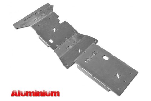 More4x4 aluminium skid plate kit for Mercedes X-Class 3.0L (2017-) with factory bumper (3pcs/kit)