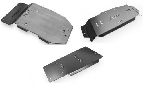 More4x4 steel skid plate kit for Toyota Land Cruiser J150 (2014-) with factory bumper (3pcs/kit)