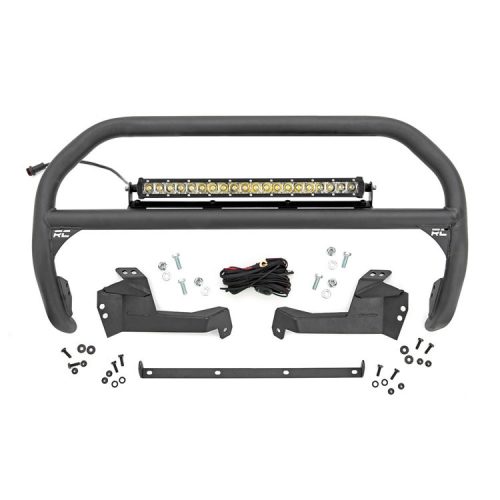 Rough Country Chrome Series Bullbar with LED light bar 20" - Ford Bronco Sport 21->