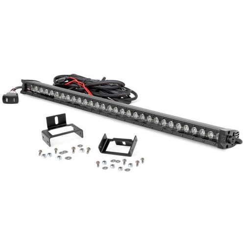 Rough Country Black Series LED light bar 30", white DRL - Ford F250 11-16;F350 11-16