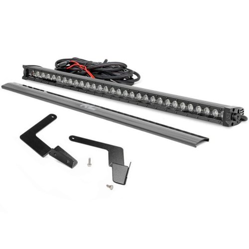 Rough Country Black Series LED light bar 30", white DRL - Toyota Tacoma 16->