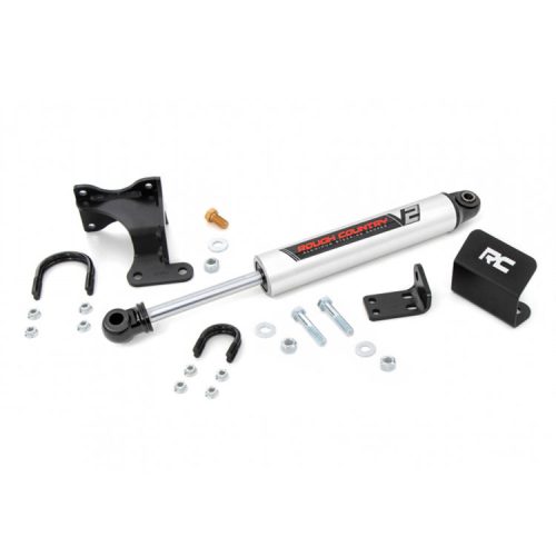 Rough Country V2 Steering stabilizer Lift 2-8" - Jeep Wrangler JK 2 Door 07-18; Wrangler JK 4 Door 07-18