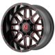 Alloy Wheel 20x10 ET-24 5x127 XD820 Grenade Satin Black Milled/Red Clear Coat XD Series