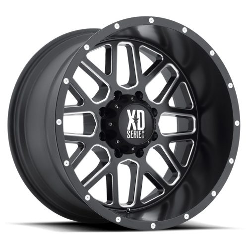 Alloy Wheel 20x10 ET-24 5x139.7 XD820 Grenade Satin Black Milled XD Series