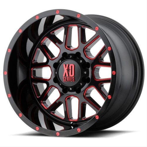 Alloy Wheel 20x9 ET18 6x139,7 XD820 Grenade Satin Black Milled/Red Clear Coat XD Series