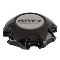 DOTZ closed plastic hub cap for wheel with logo - black - 33mm