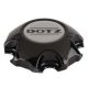 DOTZ closed plastic hub cap for wheel with logo - black - 75mm