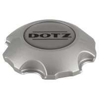 DOTZ closed plastic hub cap for wheel with logo - silver - 29mm